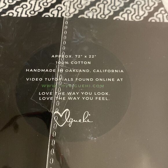 Love Iguehi Black and White Print Head Wrap - Picture 6 of 6